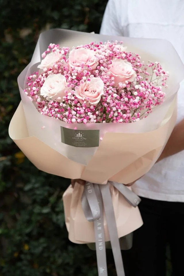Pink Roses arranged by Floral Designs, St Peters