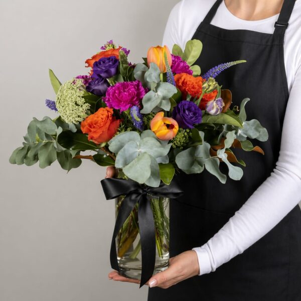 Rainbow Tulip Bouquet arranged