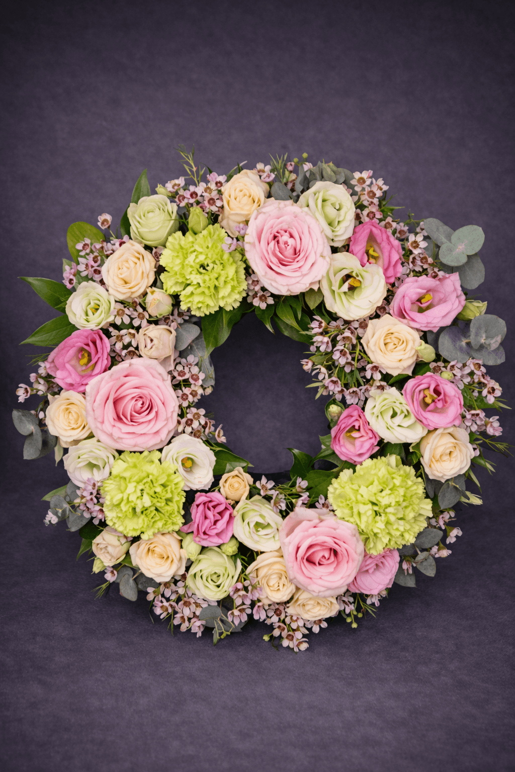 Floral Wreath in Soft Pastel Hues
