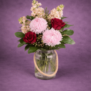 Soft Blooms in a Mason Jar