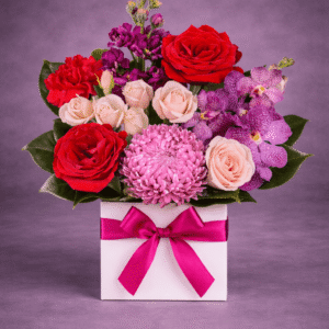 Vibrant Floral Gift Box Arrangement