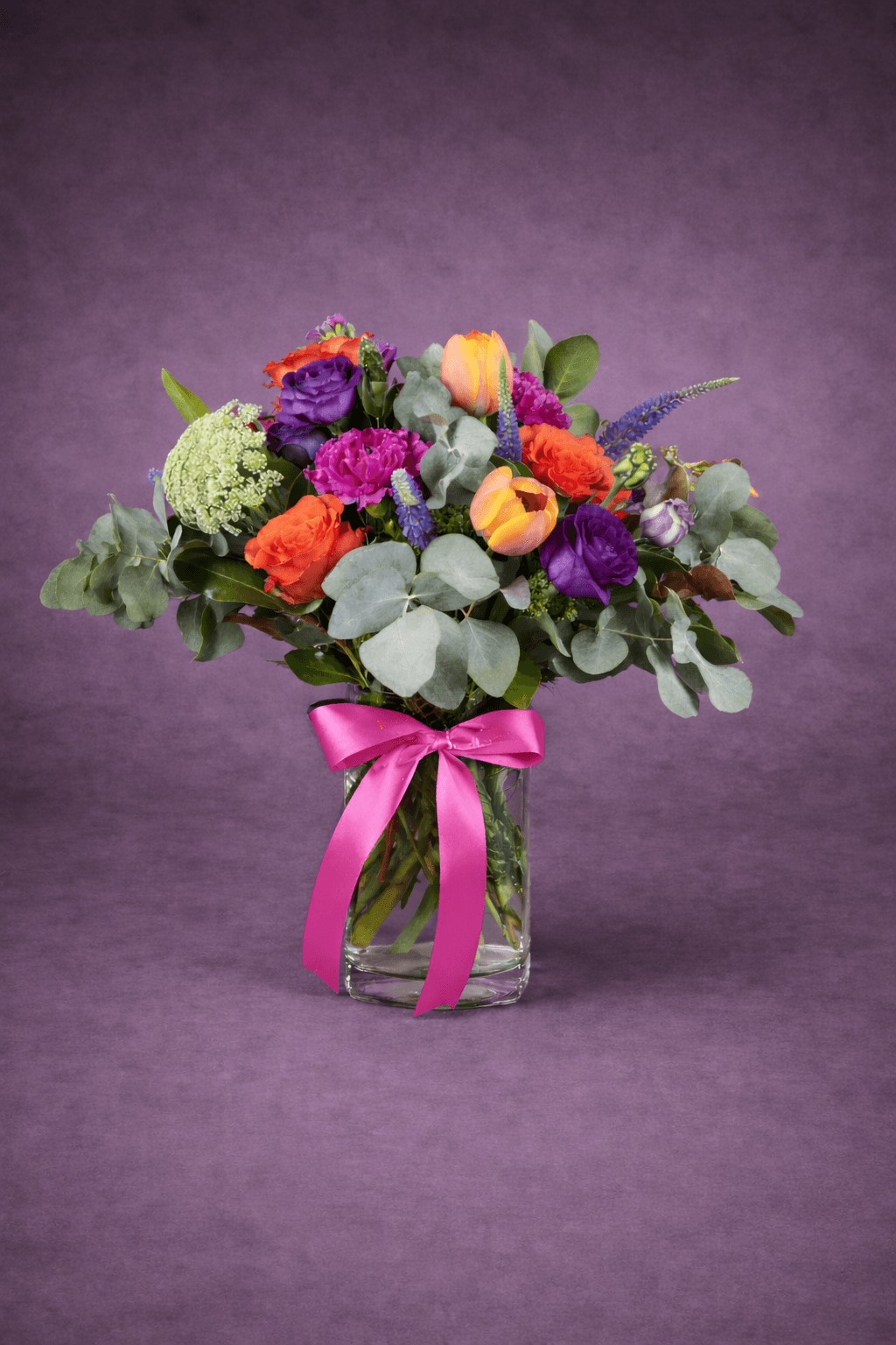 Vibrant Bouquet in a Glass Vase