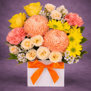 Vibrant Floral Gift Box Bouquet