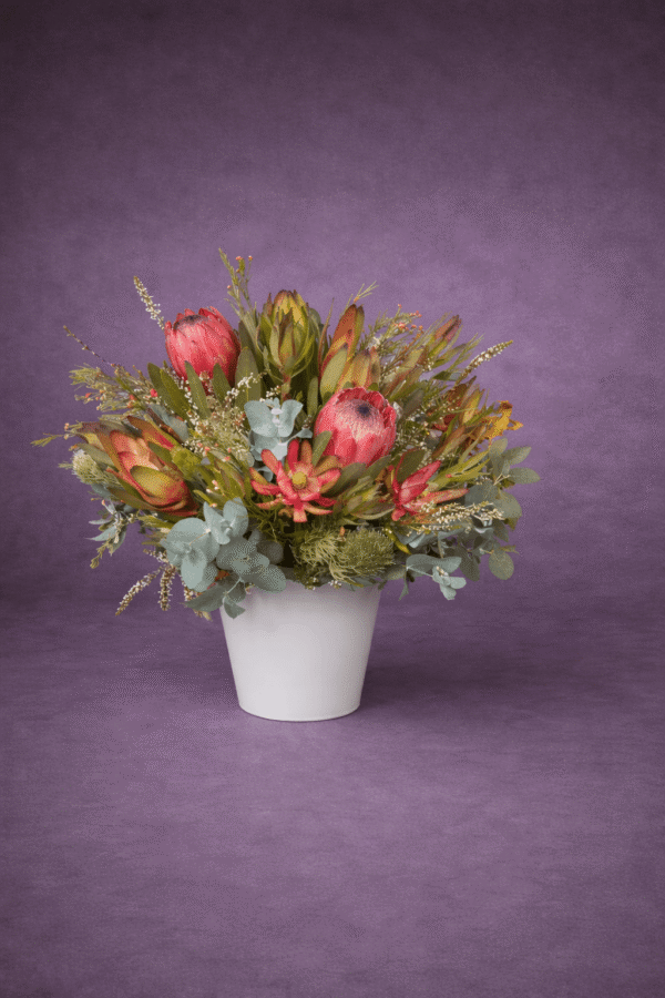Vibrant Protea Bouquet arranged