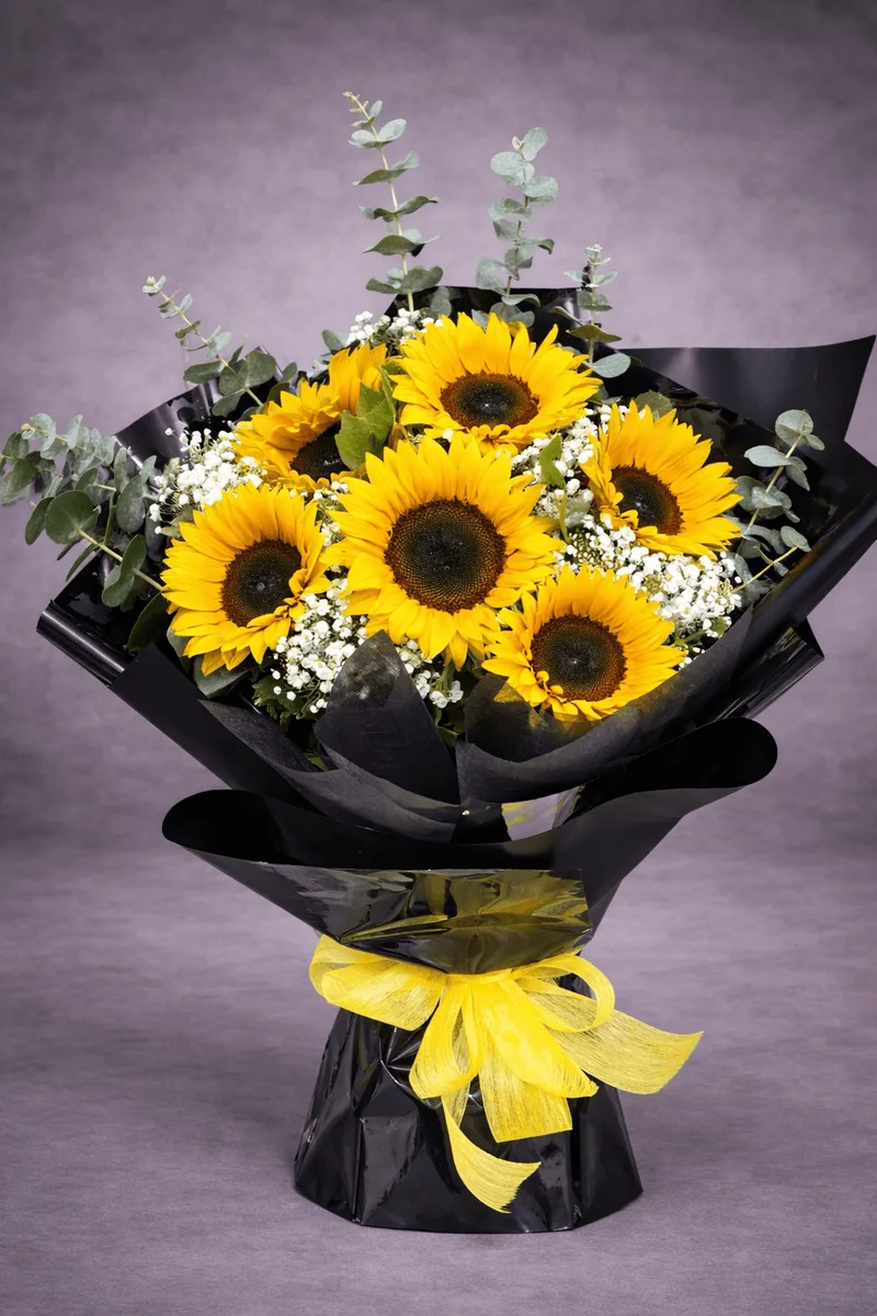 Yellow flowers arrangement arranged