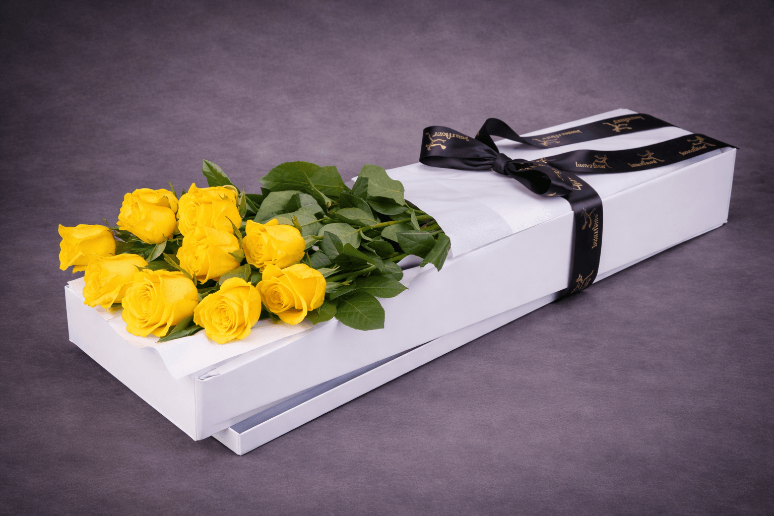 Yellow Roses in Elegant Gift Box